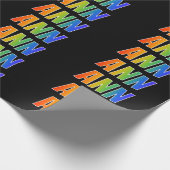 Papier Cadeau Rainbow Prénom "ANN"; Amusant et coloré (Coin)