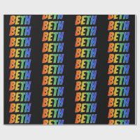 Rainbow prénom "BETH"; Amusant et coloré