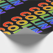 Papier Cadeau Rainbow Prénom "COLIN"; Amusant et coloré (Coin)