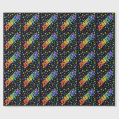 Papier Cadeau Rainbow Prénom "ISABELLE" + Stars (Plat)