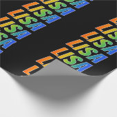 Papier Cadeau Rainbow Prénom "LISA"; Amusant et coloré (Coin)