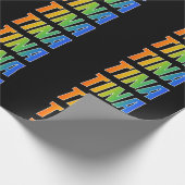 Papier Cadeau Rainbow Prénom "TINA"; Amusant et coloré (Coin)