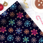 Papier Cadeau Rainbow Snowflakes Navy Blue Christmas<br><div class="desc">Ajoutez une touche moderne et vibrante à vos cadeaux de vacances avec ce superbe papier d'emballage arc-en-ciel. Doté de flocons de neige colorés dans une variété de modèles mis contre un riche arrière - plan bleu marine, ce papier d'emballage apporte une touche audacieuse et festive à vos cadeaux de Noël....</div>