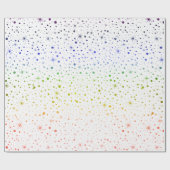 Papier Cadeau 🌈 ✨ Rainbow Twinkling Stars Galaxy (Plat)