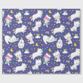 Papier Cadeau Rainbow Unicorn Kitties (Plat)