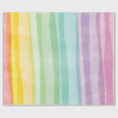 Papier Cadeau Rainbow Watercolor Unicorn Party (Plat)