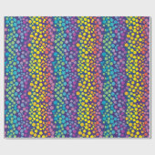 Papier Cadeau Rainbow Wonky Pois (Plat)