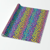 Papier Cadeau Rainbow Wonky Pois (Déroulé)