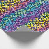 Papier Cadeau Rainbow Wonky Pois (Coin)