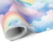 Papier Cadeau Rainbows and Clouds (Coin rond)