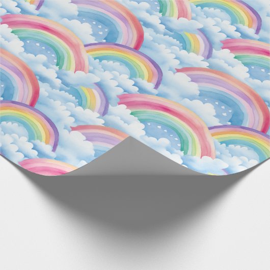 Papier Cadeau  Rainbows and Clouds Pattern (Coin)