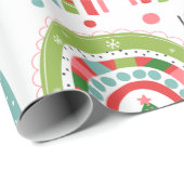 Papier Cadeau Rainbows de Noël (Coin rond)
