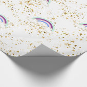Papier Cadeau Rainbows Nuages Et Étoiles (Coin)