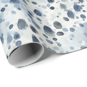 Papier Cadeau Rainy Day Blue (Coin rond)