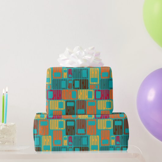 Papier Cadeau Rainy Rectangles (Cadeaux de fête)