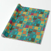 Papier Cadeau Rainy Rectangles (Déroulé)