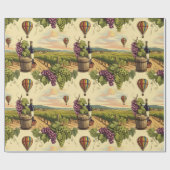 Papier Cadeau Raisins de campagne et ballons à air chaud (Plat)