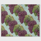Papier Cadeau Raisins et vignes Vintages et pourpres (Plat)