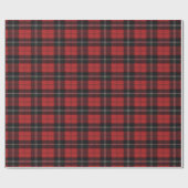 Papier Cadeau Ramsey Red Modern Original Tartan écossais (Plat)
