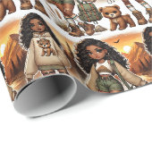 Papier Cadeau Randonnée Aventure & Style (Coin rond)