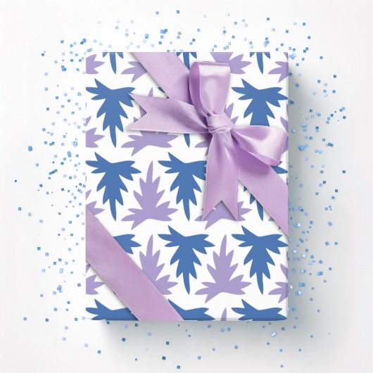 Papier Cadeau Rangée d'acanthe en bleu et violet