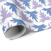 Papier Cadeau Rangée d'acanthe en bleu et violet (Coin rond)