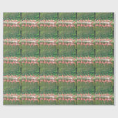 Papier Cadeau Rangée de Flamant rose au lac au printemps, Oiseau (Plat)