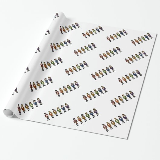 Papier Cadeau Rangée de six noix de gale LGBTQ Pride Rainbow Win (Déroulé)