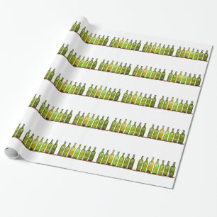 Papier Cadeau Rangée des bouteilles
