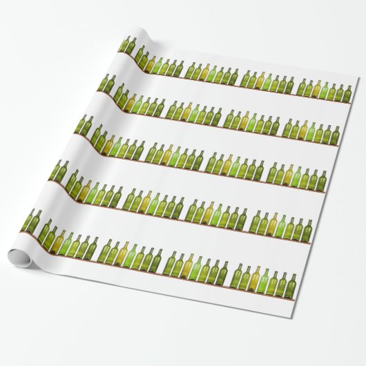 Papier Cadeau Rangée des bouteilles (Déroulé)