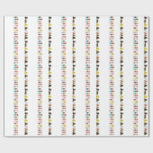 Papier Cadeau Rangée Enfants (Plat)