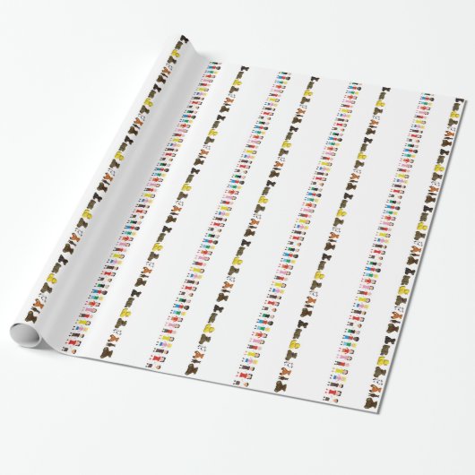 Papier Cadeau Rangée Enfants (Déroulé)