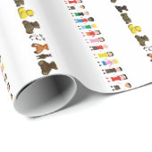 Papier Cadeau Rangée Enfants (Coin rond)