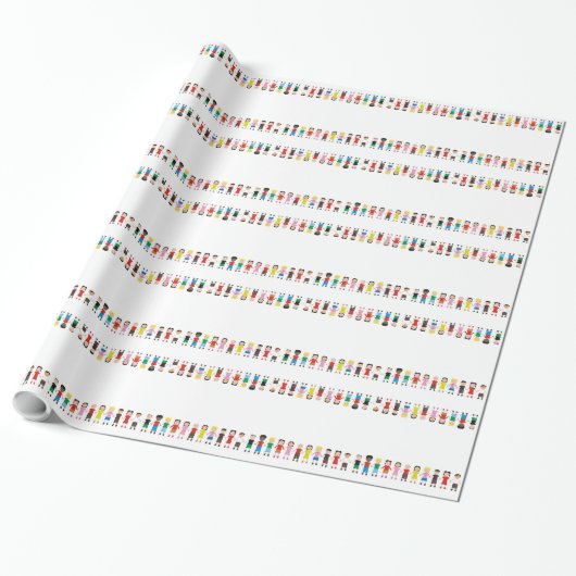 Papier Cadeau Rangée Enfants (Déroulé)