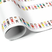Papier Cadeau Rangée Enfants (Coin rond)