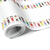 Papier Cadeau Rangée Enfants (Coin rond)