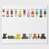 Papier Cadeau Rangée pour enfants (Plat)
