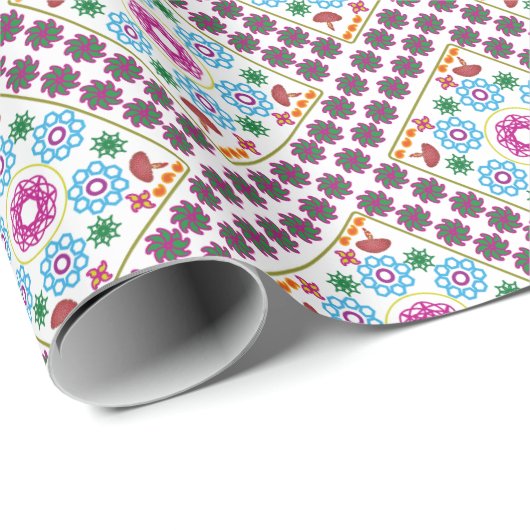 PAPIER CADEAU RANGOLI DESIGN  (Coin rond)