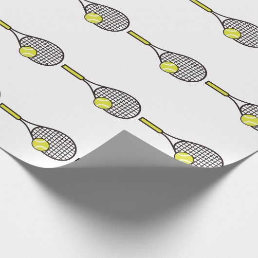 Papier Cadeau Raquette et balle de tennis (Coin)