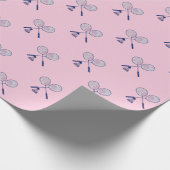 Papier Cadeau Raquettes de badminton minimal Shuttlecock Birdie  (Coin)