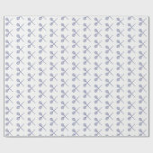 Papier Cadeau Raquettes de squash croisées bleues (Plat)