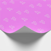 Papier Cadeau Raquettes de tennis blanc & Ball Deep PInk (Coin)