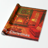 Papier Cadeau Rassemblement de famille de Noël cosy (Déroulé)