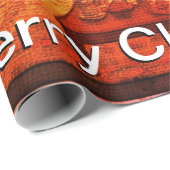 Papier Cadeau Rassemblement de famille de Noël cosy (Coin rond)