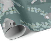 Papier Cadeau Rassemblement de koala (Coin rond)