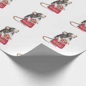 Papier Cadeau Rat de Noël de la Cute Festive (Coin)