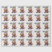 Papier Cadeau Rat Kringle (Plat)