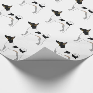 Papier Cadeau Rat Terrier Conception de la silhouette de base de