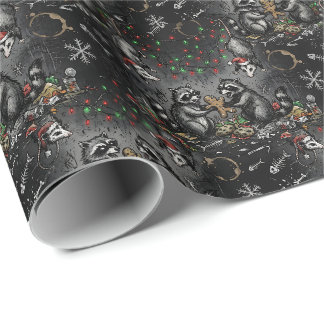 Papier Cadeau Rats de laboratoire sales combattent le sapin de N