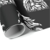 Papier Cadeau Raven Occulte Médiéval Plague Docteur (Coin rond)